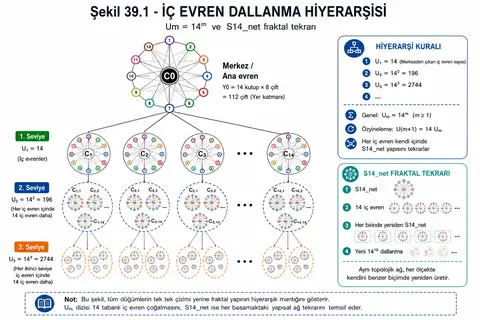 Şekil 5.1 – Alan ve Etkileşim Geleneği (Gelenek 3): Potansiyel alandan kütle kazanımına uzanan tam zincir.