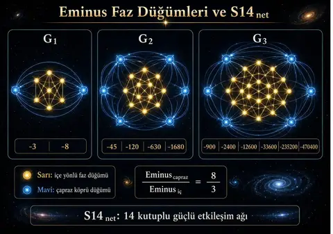 Şekil 17.1 – Bileşik Denklem Sistemi: Katman Hiyerarşisi • Çöküş Dinamiği • Hacim-Salınım • Basınç-Enerji • Alan Köprüleri.